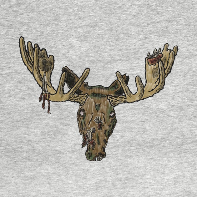 Zombie Moose by T-Shirts by Elyn FW